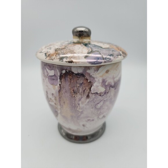 Steven Rhoades California Covered Dish Iridescent Swirled Pattern Vanity Dish - Picture 4 of 12